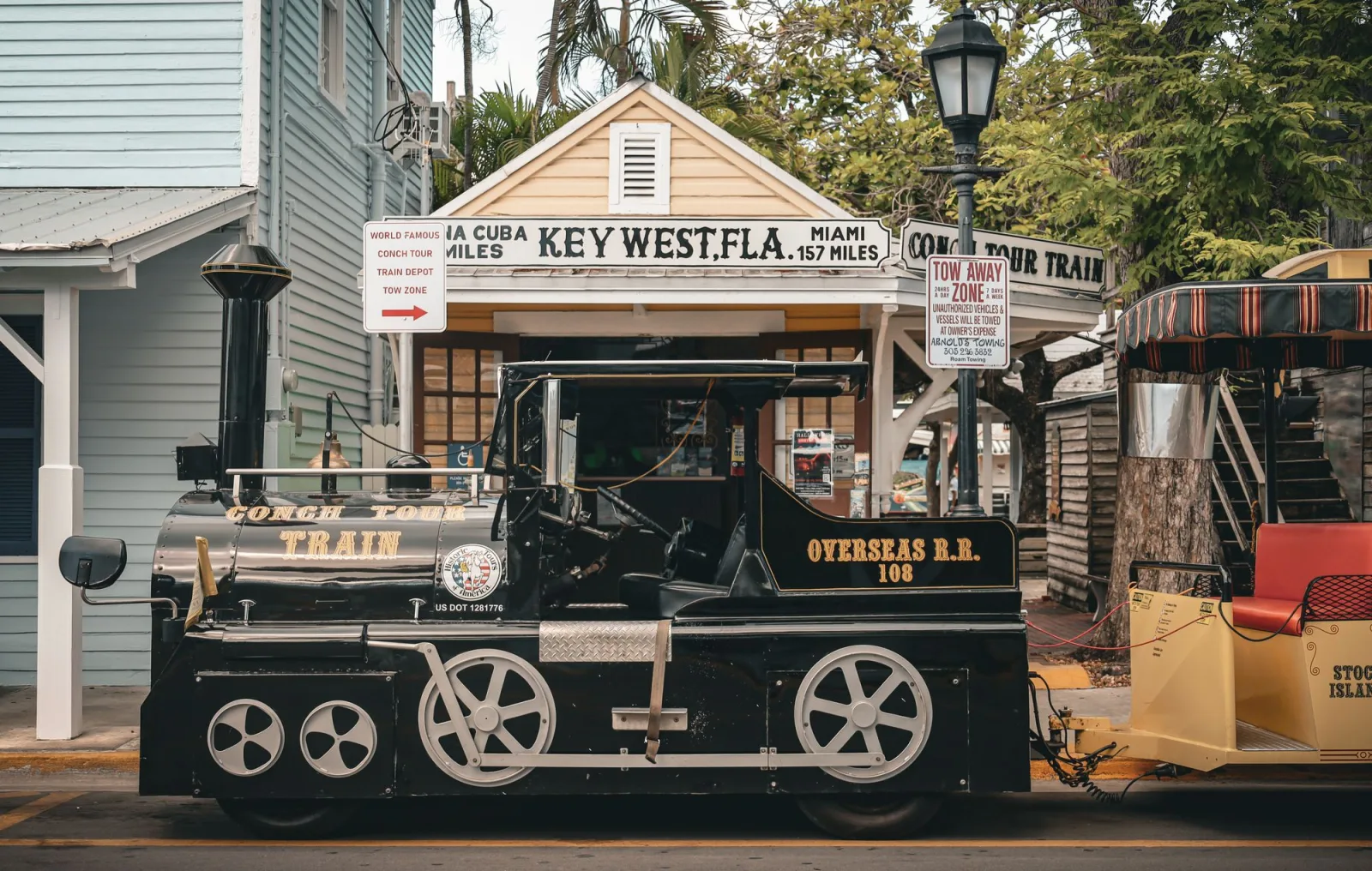 Conch tour train in key west florida usa