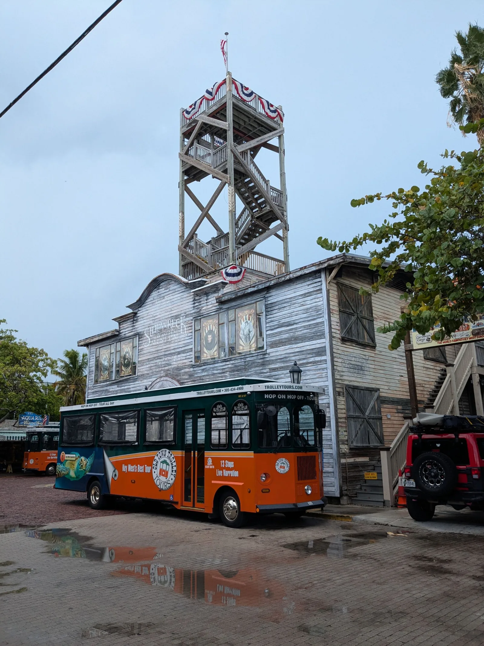 Historic trolley in key west florida